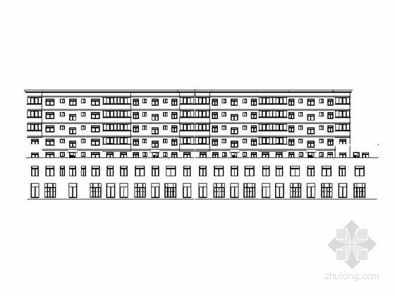 板式住宅楼su资料下载-[甘肃]7层板式综合商业住宅楼建筑施工图