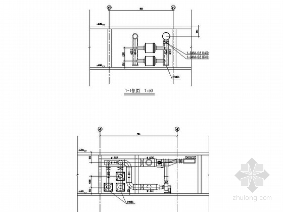 [浙江]全套精装高层样板房装修设计施工图（含效果）剖面图 