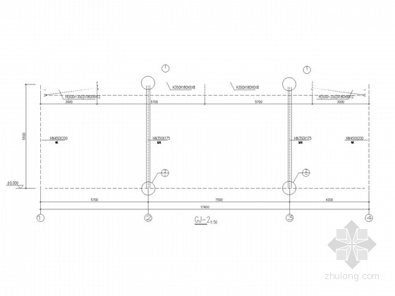 8度区框剪施工图资料下载-8度区17米跨门式刚架厂房结构施工图