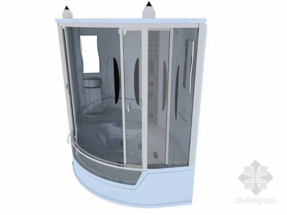 淋浴房隔断施工图资料下载-现代淋浴房3D模型下载