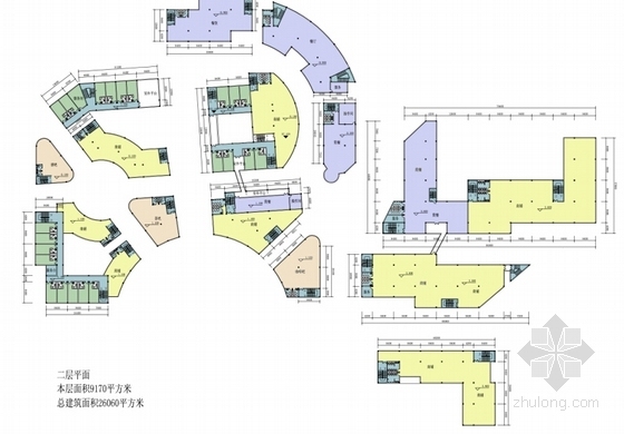 [江苏]公园内建筑工程规划设计方案文本（含多个地块设计）-公园内建筑工程规划设计平面图
