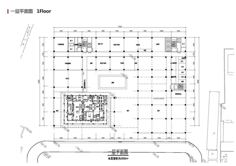 [四川]天全县中医医院建筑方案文本（PPT+42页）-一层平面图