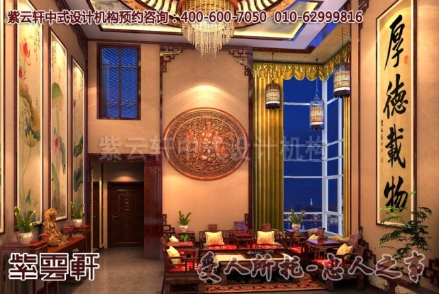 禅意别墅效果图资料下载-现代别墅中式装修效果图—忆往昔金色华年