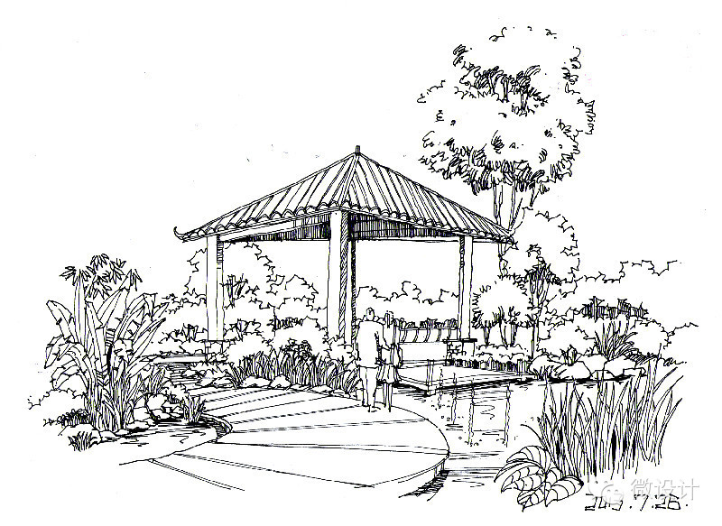[分享]景观手绘线稿练习必备