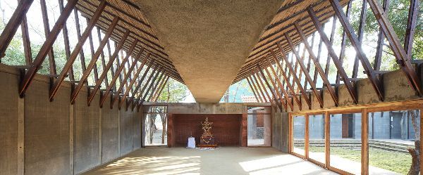 佛教现代建筑资料下载-传统和现代建筑元素结合-给孤独园