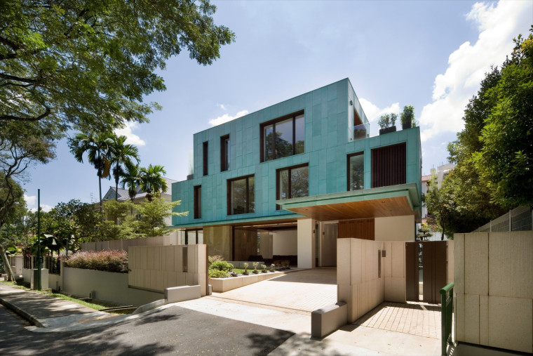 印度立方体住宅资料下载-绿色的青铜立方体住宅