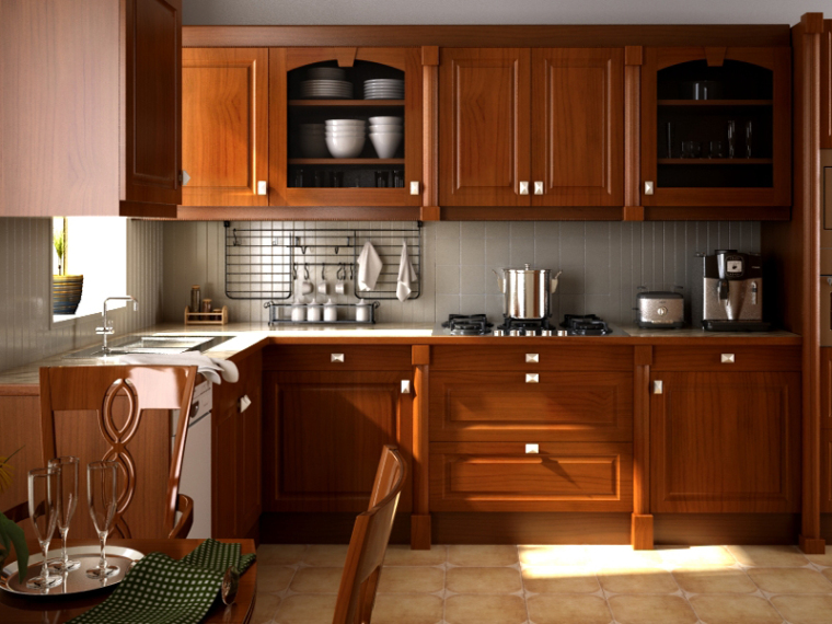 室内厨房3d模型资料下载-整洁厨房3D模型下载