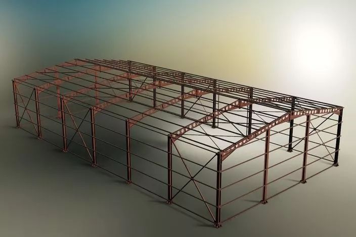 钢围檩斜撑大样图资料下载-钢结构屋面檩条布置图