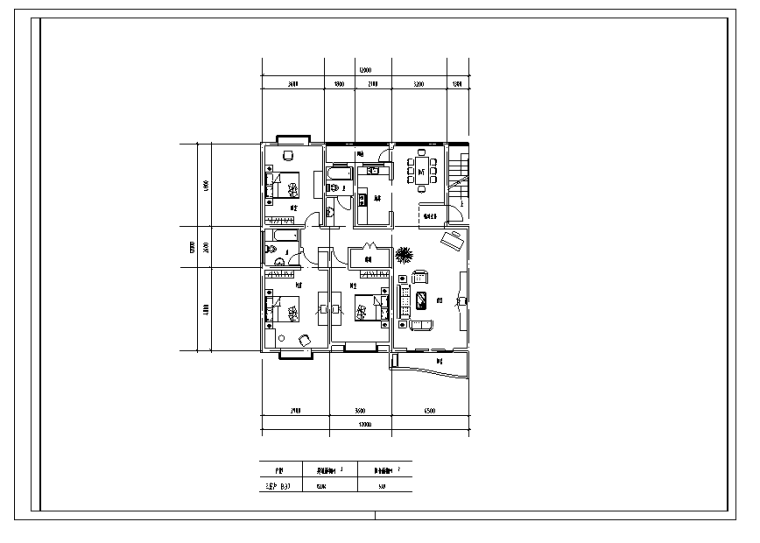 41种100至180平方米的室内户型装修图（41张）-三室户B37平面图