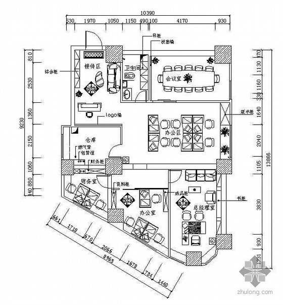 福州多维装饰办公空间资料下载-多维电脑有限公司办公空间设计方案