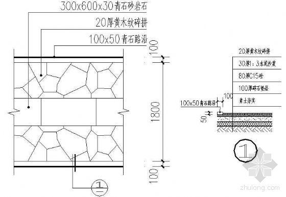 PISTA沉砂池详图资料下载-青石砂岩石节点详图