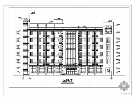 6层办公楼建筑平面图资料下载-浙江某6层框架办公楼建筑结构图