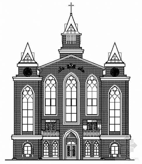 欧式教堂建筑施工图资料下载-某教堂建筑施工图