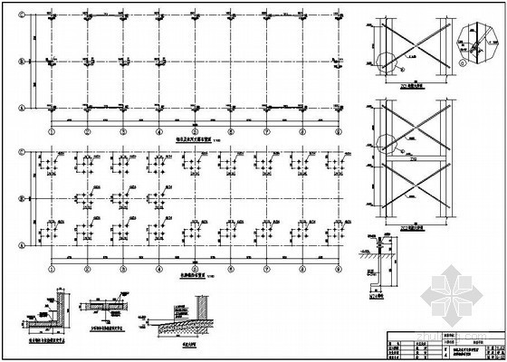 多跨钢结构连拱桥设计图资料下载-某高低跨钢结构厂房结构设计图
