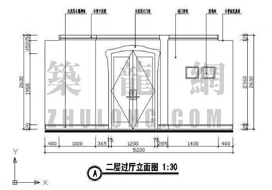 宾馆客房过厅各立面资料下载-过厅立面