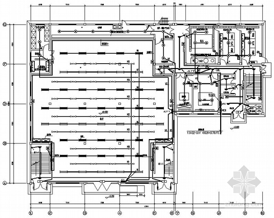 二层食堂拆除方案资料下载-湖北某中学二层食堂强电施工图