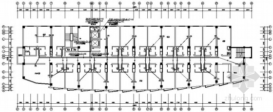 小型办公室综合布线图纸资料下载-社区八层大楼综合布线系统图纸