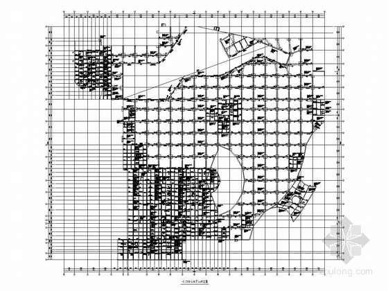 [湖北]地下二层框架结构地下室结构施工图--3.230X向梁平法施工图 