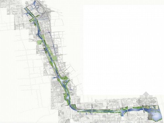 河流景观规划设计资料下载-[苏州]人工河流公共绿地景观规划设计方案