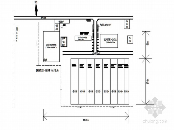 灰土拌合站平面布置资料下载-高速公路工程沥青拌和站平面布置图