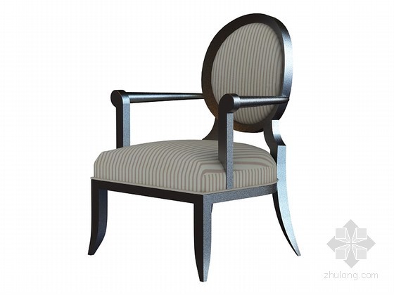 CAD欧式椅子资料下载-大气欧式椅子3D模型下载