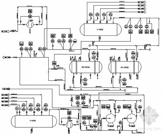 热力站设计图例资料下载-热力站工艺流程图