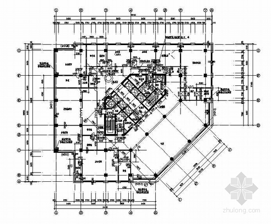 八层框架结构建筑平面图资料下载-八层平面图(F10建筑施工图)