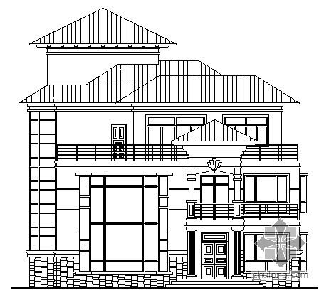 仿古别墅全套CAD施工图资料下载-[山东]某仿古别墅建筑施工图（2套）