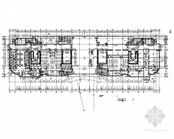 [重庆]某13层医院综合楼建筑施工图-门诊楼一层平面图 