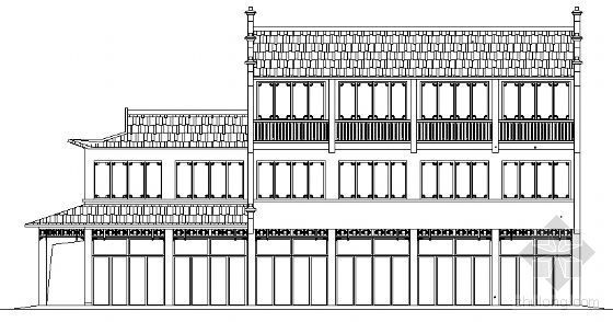 仿古建筑小型寺庙施工图资料下载-某三层仿古建筑施工图