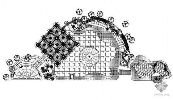 广场设计cad资料下载-某生态广场设计CAD图及效果图