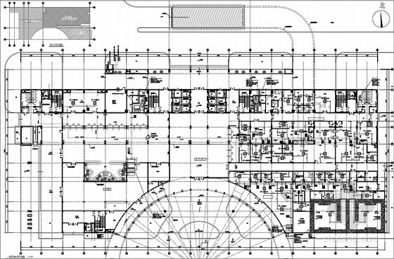 医院病房楼暖通空调及防排烟设计施工图（含楼宇能源）-空调水管平面图 