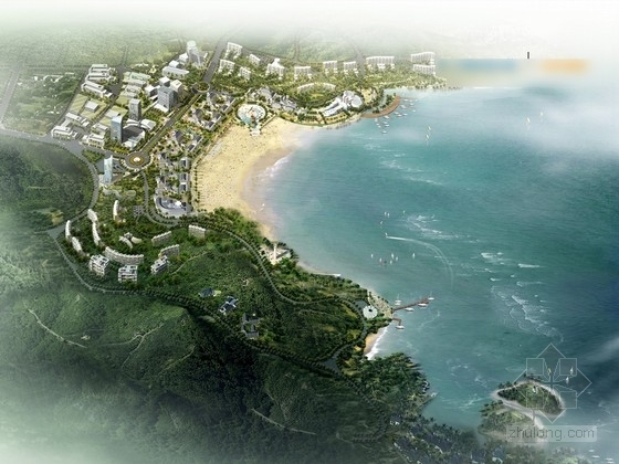 海岸滨水空间设计方案资料下载-[浙江]独特魅力综合性滨海小城设计方案