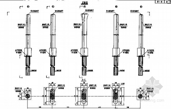 [湖北]主跨1700米双层公路悬索桥长江大桥工程主桥及引桥工程设计图纸2353张-桥墩接地装置图