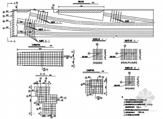 [黑龙江]预应力混凝土连续箱梁桥施工图65张（花瓶墩）-连续箱梁锚槽钢筋构造图(一) 