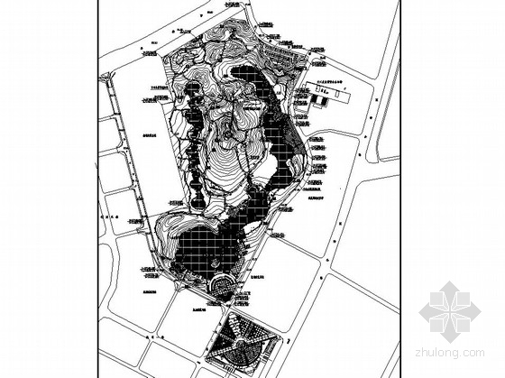 工业园景观墙施工图资料下载-[深圳]工业园区公园园林景观工程施工图