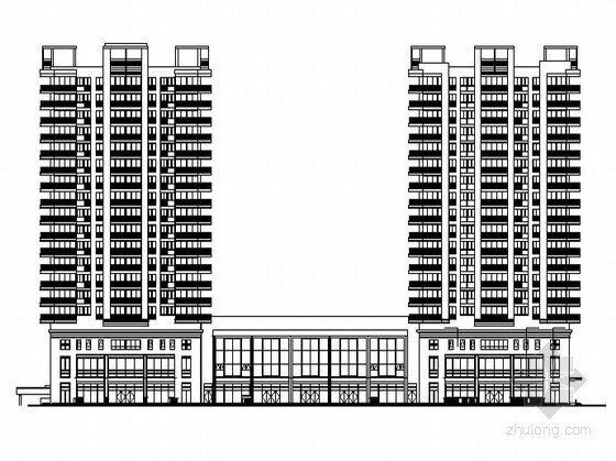 西安人防建筑施工图资料下载-[西安]某十八层商住楼（带人防）建筑施工图