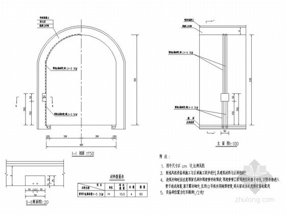单洞双向隧道交安设计图资料下载-隧道行车横洞射流风机设备洞设计图
