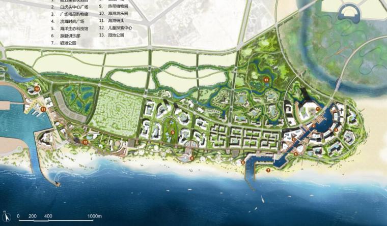 [北京]十里银滩滨水景观规划设计方案文本PDF（112页）-总平面图