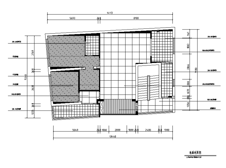 [福建]现代简约三居室套房住宅设计施工图（附效果图）-地面材质图