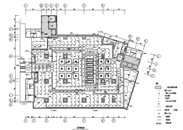 建材商场平面布局图资料下载-某商场灯光布局图纸