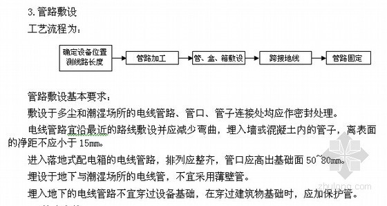 [新疆]水泥生产线电气安装施工方案-管路敷设 