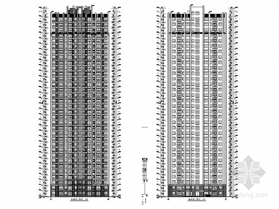 700平的平面图资料下载-12000平33层剪力墙高层住宅楼结构施工图（含建筑图）