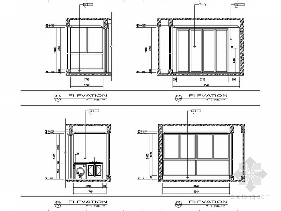 [江苏]115㎡法式新古典两室一厅装修CAD施工图（含效果图）-图6