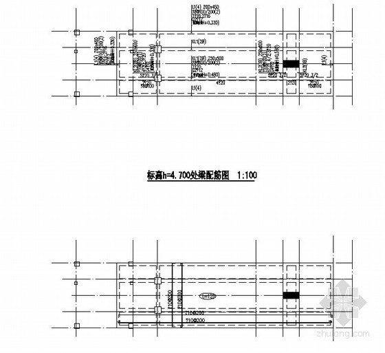 框架结构学校门卫室及大门结构施工图（含建筑施工图）- 