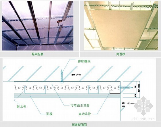 石膏板吊顶施工标准资料下载-建筑工程精装修工程施工工艺工法标准（255页 内容丰富）
