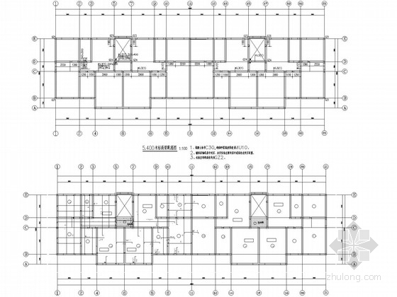 公租房施工平面图资料下载-砌体结构，条形基础三栋公租房结构施工图