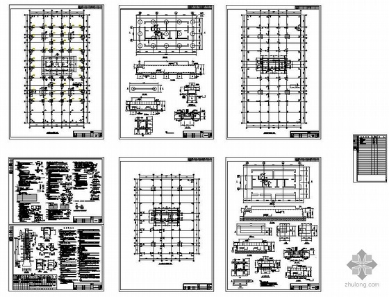 高层结构图和施工图资料下载-某高层大厦首层以下的结构图