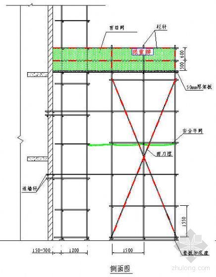 施工电梯接料平台通道资料下载-落地式钢管接料平台