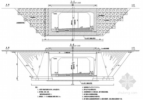 14x6.5米钢筋混凝土框架桥设计套图（16张）-桥型布置图 
